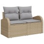 Conjunto de sofá de jardín de 8 piezas con cojines beige de ratán sintético de , Sofás de exterior - Ref: Foro24-3359109, Pre...