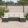 Conjunto de Sofá de Jardín de 6 Piezas con Cojines Negro Poliratán de , Sofás de exterior - Ref: Foro24-3359116, Precio: 366,...