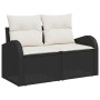 Conjunto de Sofá de Jardín de 6 Piezas con Cojines Negro Poliratán de , Sofás de exterior - Ref: Foro24-3359116, Precio: 366,...