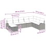 Conjunto de Sofá de Jardín de 8 Piezas con Cojines Ratán Poliéster Negro de , Sofás de exterior - Ref: Foro24-3359126, Precio...