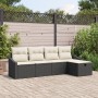 Conjunto de Sofá de 5 Piezas con Cojines Negro Poliratán de , Sofás de exterior - Ref: Foro24-3359256, Precio: 311,62 €, Desc...