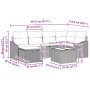 Conjunto de Sofá de Jardín de 7 Piezas con Cojines Gris Rattan de Polietileno de , Sofás de exterior - Ref: Foro24-3359288, P...