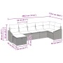 Conjunto de Sofá de Jardín de 7 Piezas con Cojines Negro Poliratán de , Sofás de exterior - Ref: Foro24-3359302, Precio: 460,...