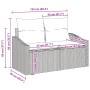 Conjunto de Sofá de Jardín de 7 Piezas con Cojines Negro Poliratán de , Sofás de exterior - Ref: Foro24-3359302, Precio: 460,...