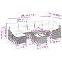Conjunto de Sofá de Jardín de 8 Piezas con Cojines Negro Ratán Polipropileno de , Sofás de exterior - Ref: Foro24-3359312, Pr...
