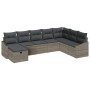 Conjunto de Sofá de Jardín de 8 Piezas con Cojines en Ratán Poliratan Gris de , Sofás de exterior - Ref: Foro24-3359328, Prec...