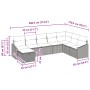 Conjunto de Sofá de Jardín de 8 Piezas con Cojines en Ratán Poliratan Gris de , Sofás de exterior - Ref: Foro24-3359328, Prec...