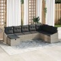 Conjunto de Sofás de Jardín de 8 Piezas con Cojines en Ratán Poliéster Gris Claro | Foro24.es | Tu tienda online para hogar, jardín y más Foro24.es