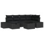 Conjunto de Sofá de Jardín de 7 Piezas con Cojines Negro Ratán Poli de , Sofás de exterior - Ref: Foro24-3359392, Precio: 472...