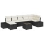 Juego de Sofás de Jardín de 8 Piezas con Cojines Poliratán Negro de , Sofás de exterior - Ref: Foro24-3359406, Precio: 478,87...