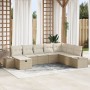 Conjunto de 8 Sofás de Jardín con Cojines Beige Poliratán de , Sofás de exterior - Ref: Foro24-3359430, Precio: 557,66 €, Des...