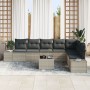 Conjunto de Sofá de Jardín de 9 Piezas con Cojines de Rattan Polimérico Gris Claro de , Sofás de exterior - Ref: Foro24-33594...