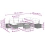 Conjunto de Sofá de Jardín de 9 Piezas con Cojines de Rattan Polimérico Gris Claro de , Sofás de exterior - Ref: Foro24-33594...