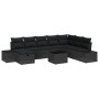 Juego de Sofá de Jardín de 9 Piezas con Cojines Negro Poliratán de , Sofás de exterior - Ref: Foro24-3359442, Precio: 592,75 ...