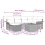 Conjunto de Sofá de Jardín de 7 Piezas con Cojines de Ratán Sintético Negro de , Sofás de exterior - Ref: Foro24-3359457, Pre...