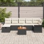 Juego de Sofá de Jardín de 8 Piezas con Cojines Negros de Ratán Versátil de , Sofás de exterior - Ref: Foro24-3359460, Precio...