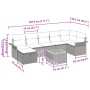 Juego de Sofá de Jardín de 8 Piezas con Cojines Gris Ratán de de , Sofás de exterior - Ref: Foro24-3359461, Precio: 482,35 €,...