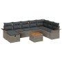 Juego de Sofá de Jardín de 9 Piezas con Cojines Gris Poliratán de , Sofás de exterior - Ref: Foro24-3359468, Precio: 543,74 €...