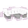 Conjunto de sofá de jardín de 9 piezas con cojines Beige de ratán sintético de , Sofás de exterior - Ref: Foro24-3359469, Pre...