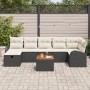 Juego de Sofá de Jardín de 8 Piezas con Cojines Negro Poliratán de , Sofás de exterior - Ref: Foro24-3359516, Precio: 460,34 ...