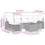 Conjunto de Sofá de Jardín de 7 Piezas con Cojines Negro Polirratán de , Sofás de exterior - Ref: Foro24-3359513, Precio: 443...