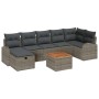 Conjunto de Sofá de Jardín de 8 Piezas con Cojines Grises de , Sofás de exterior - Ref: Foro24-3359517, Precio: 480,43 €, Des...
