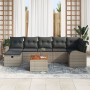 Conjunto de Sofá de Jardín de 8 Piezas con Cojines Grises de , Sofás de exterior - Ref: Foro24-3359517, Precio: 480,43 €, Des...