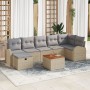 Juego de sofá de jardín de 8 piezas con cojines beige de ratán sintético de , Sofás de exterior - Ref: Foro24-3359518, Precio...