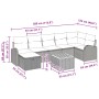 Conjunto de Sofá de Jardín de 8 Piezas con Cojines Grises de , Sofás de exterior - Ref: Foro24-3359517, Precio: 480,43 €, Des...