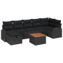 Juego de Sofás de Jardín de 8 Piezas con Cojines Negro Poliratán de , Sofás de exterior - Ref: Foro24-3359520, Precio: 507,44...