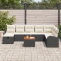 Juego de Sofá de Jardín de 9 Piezas con Cojines Negro Poliratán de , Sofás de exterior - Ref: Foro24-3359523, Precio: 510,44 ...