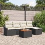 Conjunto de Sofá de Jardín de 6 Piezas con Cojines Ratán Flexible Negro de , Sofás de exterior - Ref: Foro24-3359558, Precio:...
