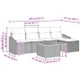 Conjunto de Sofá de Jardín de 6 Piezas con Cojines Beige Ratán Poli de , Sofás de exterior - Ref: Foro24-3359561, Precio: 380...