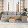 Conjunto de Sofá de Jardín de 8 Piezas con Cojines Beige Ratán Sintético de , Sofás de exterior - Ref: Foro24-3359574, Precio...