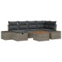 Conjunto de Sofá de Jardín de 7 Piezas con Cojines Gris Poliratán de , Sofás de exterior - Ref: Foro24-3359594, Precio: 443,7...