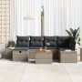 Conjunto de Sofá de Jardín de 7 Piezas con Cojines Gris Poliratán de , Sofás de exterior - Ref: Foro24-3359594, Precio: 443,7...