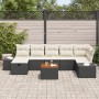 Juego de Sofá de Jardín de 8 Piezas con Cojines Negro Poliratán de , Sofás de exterior - Ref: Foro24-3359600, Precio: 473,72 ...