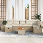 Juego de Sofá de Jardín de 8 Piezas con Cojines Beige Poliratán de , Sofás de exterior - Ref: Foro24-3359603, Precio: 536,84 ...