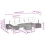 Conjunto de Sofá de Jardín de 8 Piezas con Cojines Negro Poliratán de , Sofás de exterior - Ref: Foro24-3359604, Precio: 524,...
