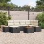 Juego de Sofá de 7 Piezas con Cojines Negro Poliratán de , Sofás de exterior - Ref: Foro24-3359634, Precio: 458,77 €, Descuen...