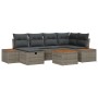 Juego de Sofá de Jardín de 7 Piezas con Cojines Gris de Rattán Sintético de , Sofás de exterior - Ref: Foro24-3359636, Precio...