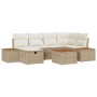 Conjunto de Sofás de Jardín de 7 Piezas con Cojines Beige de Ratán Sintético de , Sofás de exterior - Ref: Foro24-3359638, Pr...