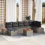 Conjunto de Sofá de Jardín de 8 Piezas con Cojines Gris Poliratán de , Sofás de exterior - Ref: Foro24-3359646, Precio: 518,7...