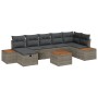 Conjunto de Sofá de Jardín de 8 Piezas con Cojines Gris Poliratán de , Sofás de exterior - Ref: Foro24-3359646, Precio: 518,7...