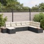 Conjunto de Sofá de Jardín de 8 Piezas con Cojines Ratán Polimérico Negro de , Sofás de exterior - Ref: Foro24-3359654, Preci...