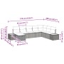 Conjunto de Sofá de Jardín de 8 Piezas con Cojines Ratán Polimérico Negro de , Sofás de exterior - Ref: Foro24-3359654, Preci...