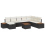Juego de Sofá de Jardín de 9 Piezas con Cojines de Ratán Negro de , Sofás de exterior - Ref: Foro24-3359659, Precio: 533,59 €...