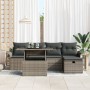 Conjunto de Sofás de Jardín de 6 Piezas con Cojines Gris Rattan Poli de , Sofás de exterior - Ref: Foro24-3359666, Precio: 40...
