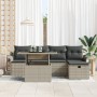 Conjunto de Sofás de Jardín de 6 Piezas con Cojines Gris Claro de Poliratán | Foro24.es | Tu tienda online para hogar, jardín y más Foro24.es