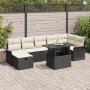 Juego de Sofá de Jardín de 8 Piezas con Cojines Negro Ratán Sintético de , Sofás de exterior - Ref: Foro24-3359684, Precio: 5...